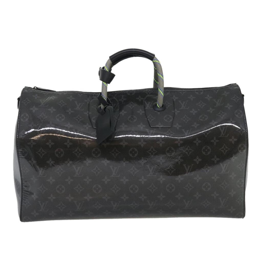 Louis Vuitton Eclipse Glaze Keepall Bandouliere 50 Boston Bag Black
